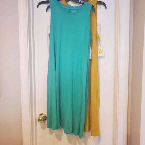 NWT 2 Time & Tru Sleeveless Knit Dress - Size M - Picture 5 of 6